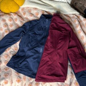 Women's Burgundy and Navy Blue Jacket